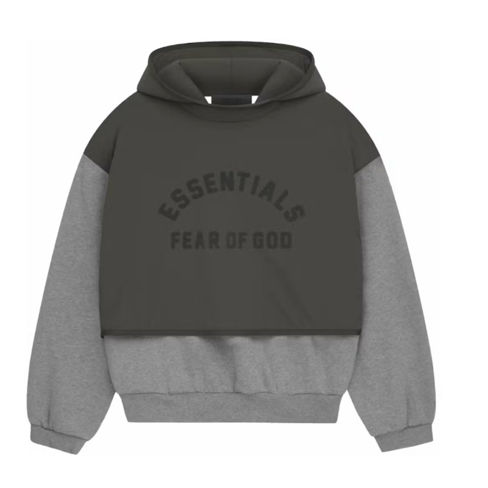 Fear of God Essentials Two-Tone Gray Hoodie